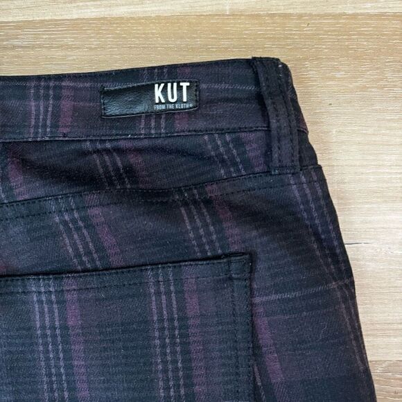 Kut from the Kloth Plaid Ankle Pants - Black and Gray - Picture 4 of 8